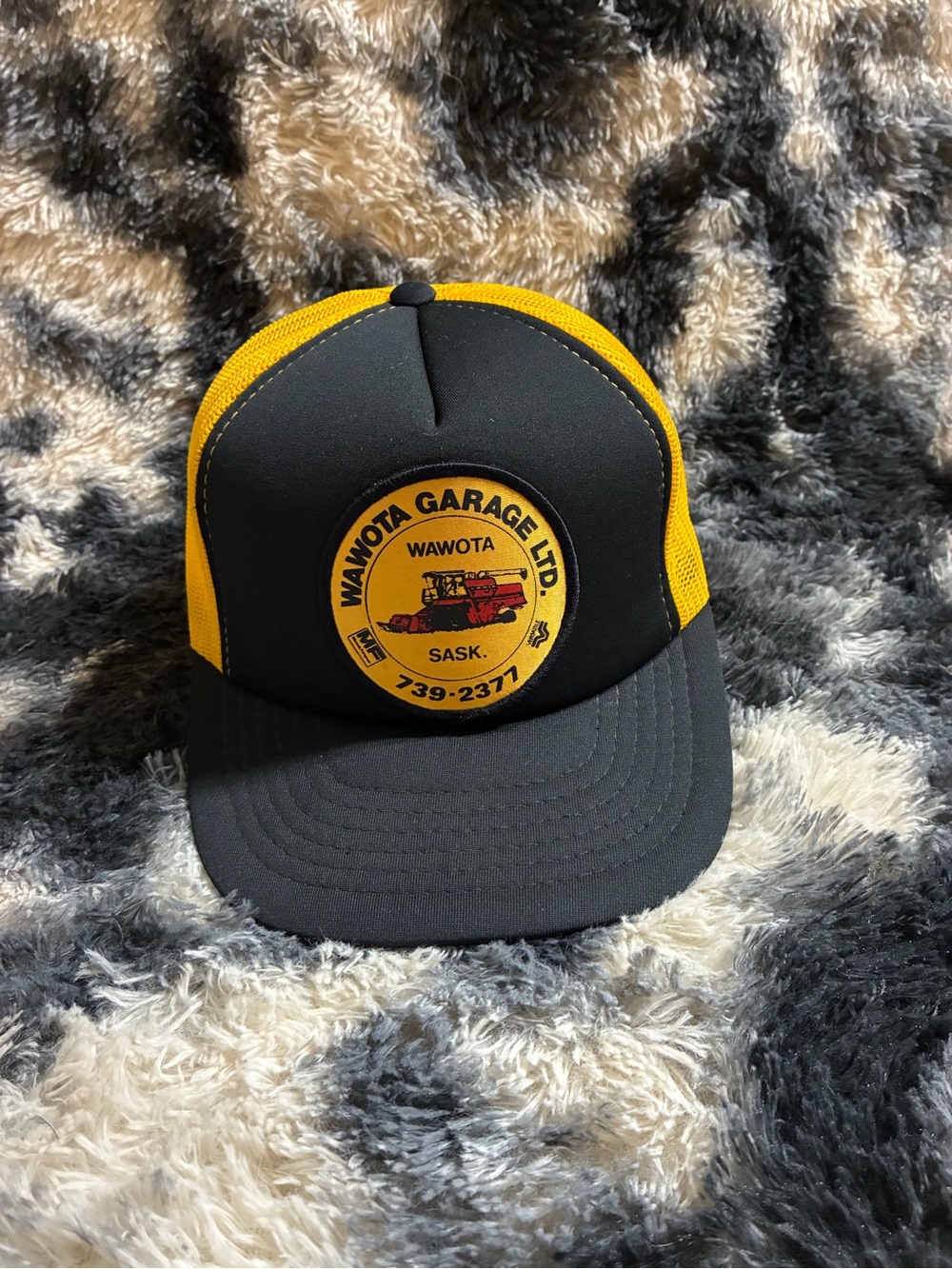 Vintage Black & Yellow Trucker Hat